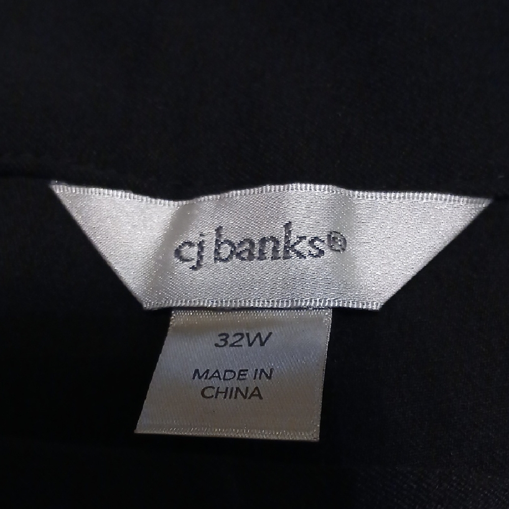 CJ Banks Classic Black Apparel Women Black Pants.sz.32W average.